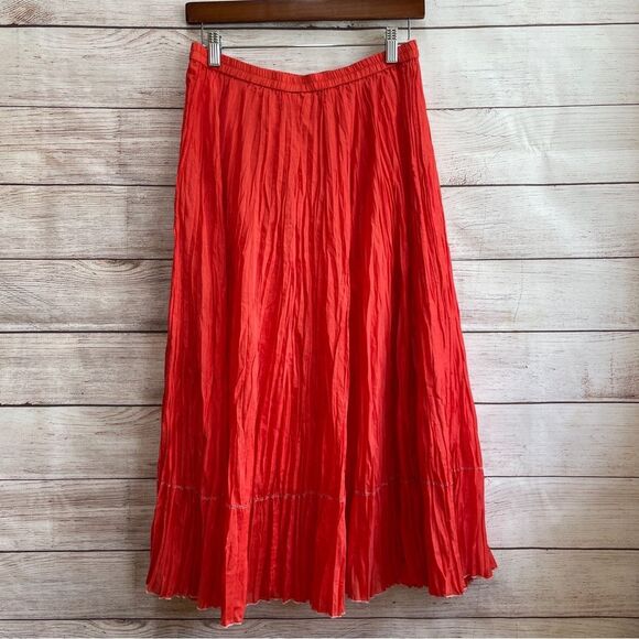 COLDWATER CREEK MIDI SKIRT IN CORAL - Picture 5 of 6